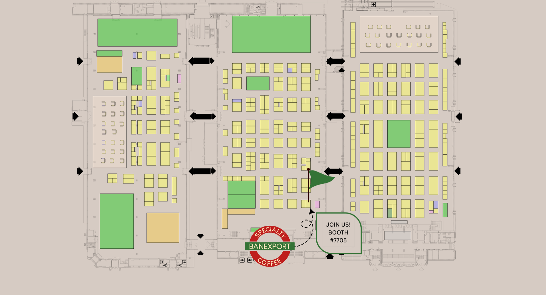 Brussels Expo floor plan — Banexport at booth #7705